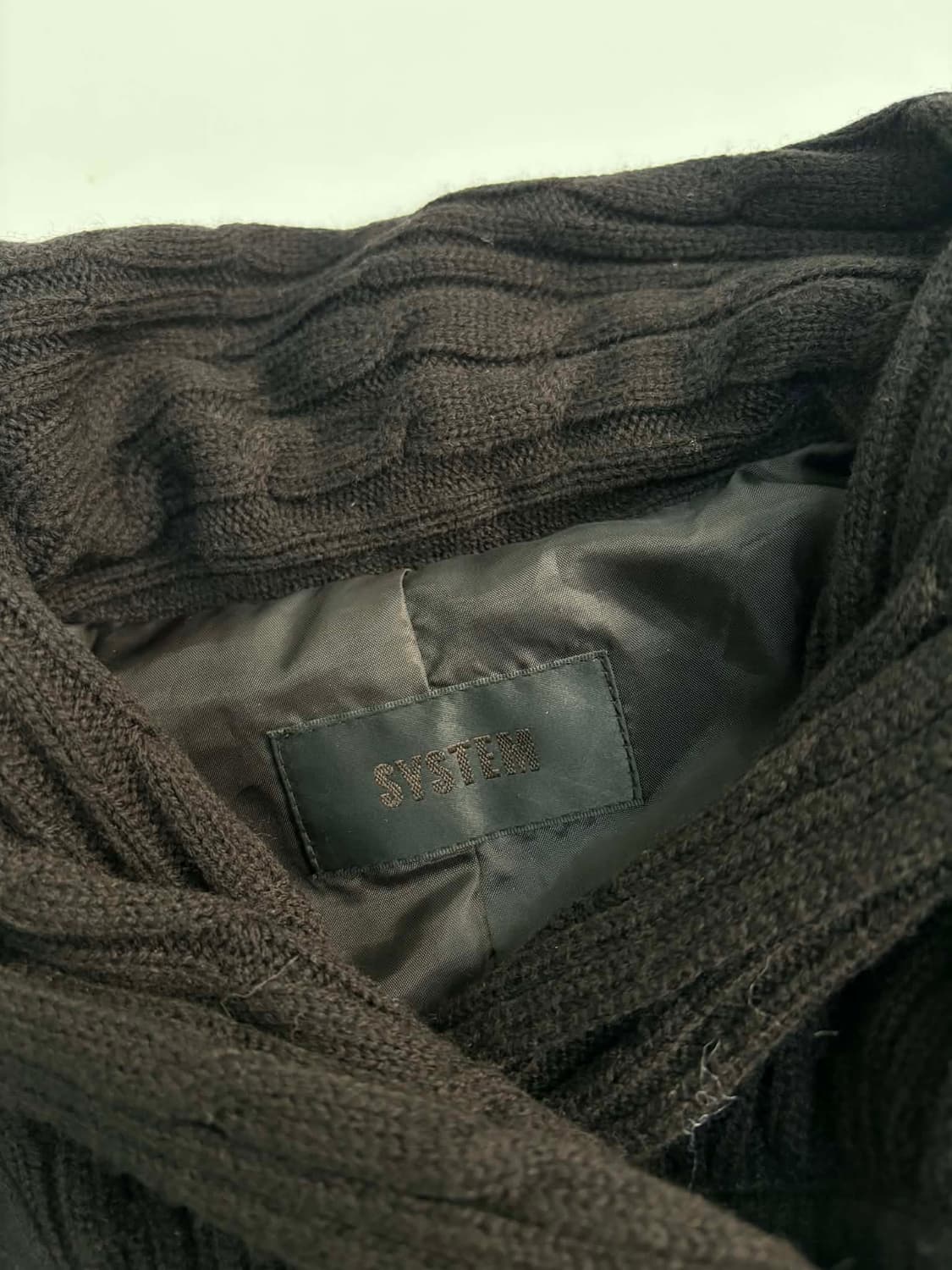 [55] 시스템 한섬 SYSTEM 케이블 니트 레이어드 울 자켓 상품이미지6