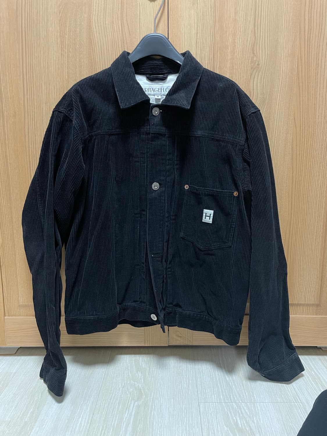 헤리티지플로스 코듀로이 자켓 블랙 m 상품이미지2