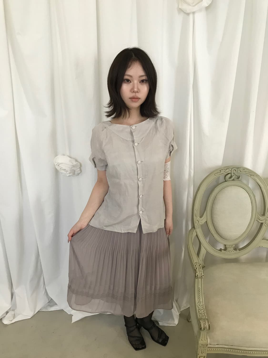 뮤트 미디 스커트 상품이미지1