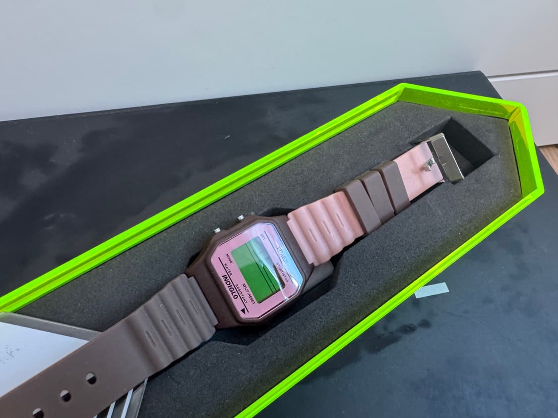 Timex80 indiglo 핑크브라운 빈티지 디지털시계 상품이미지5