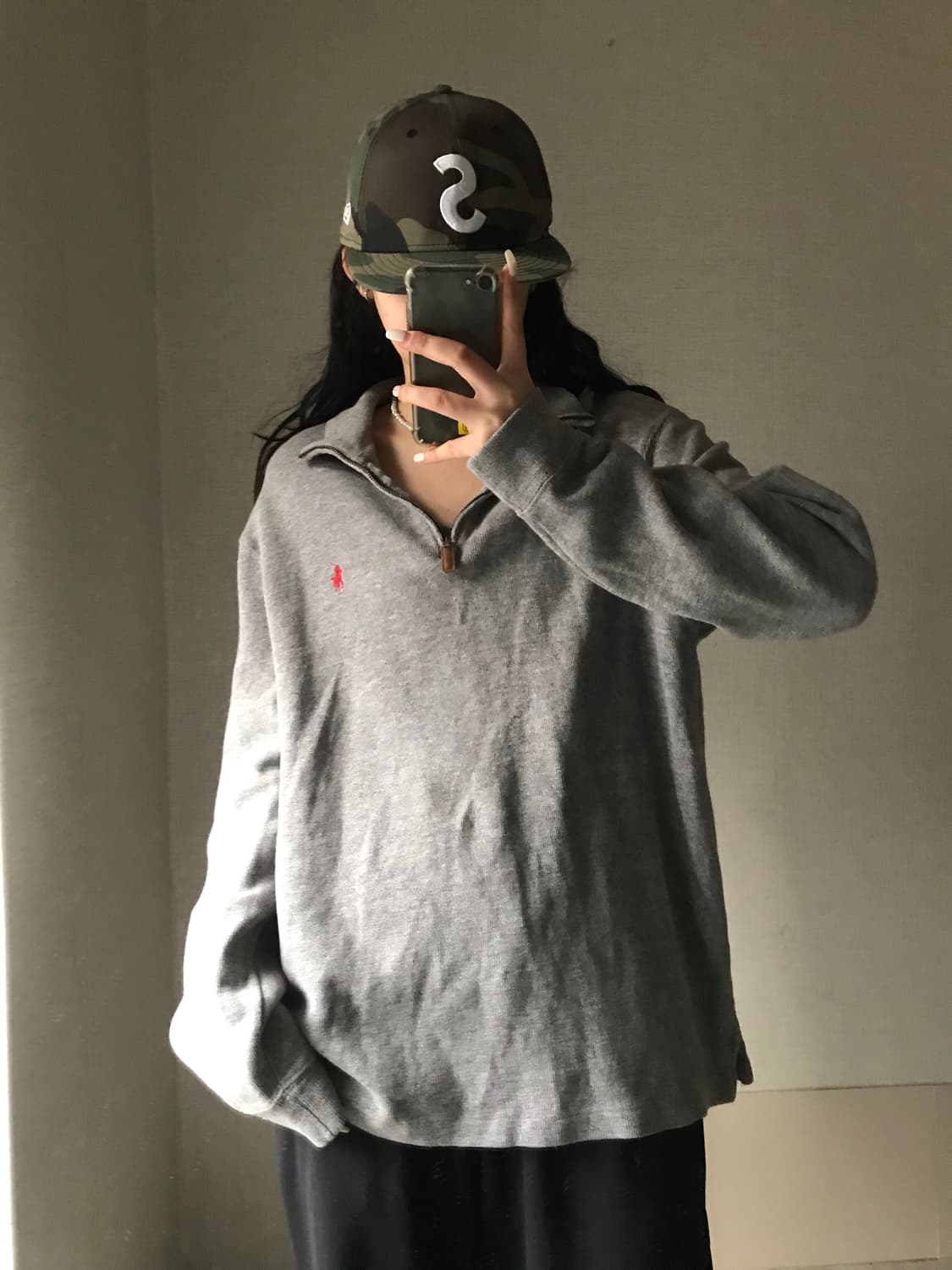 폴로 그레이 반집업 상품이미지1