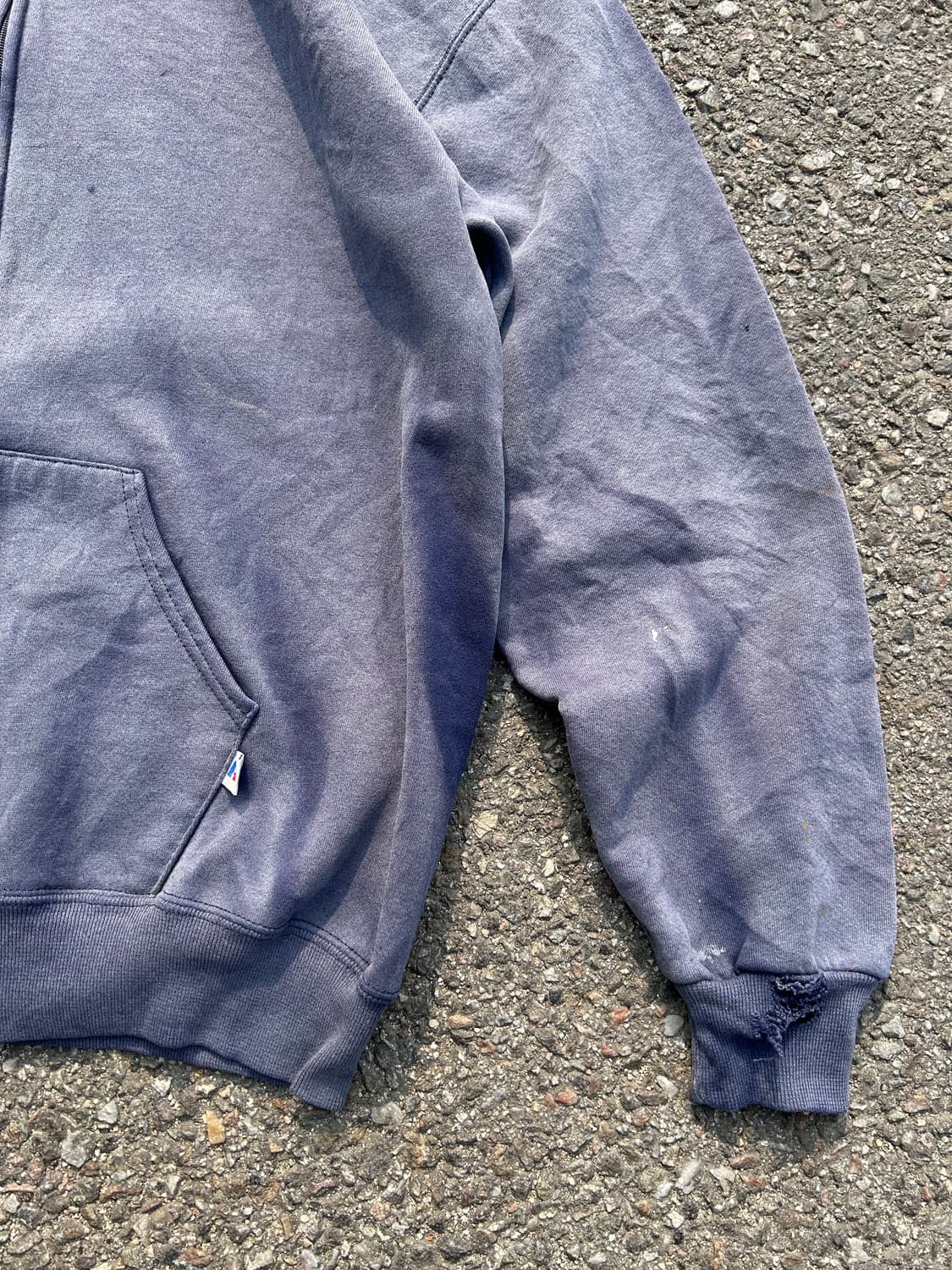 90‘s 러셀 썬페이드 후드집업 네이비 XL 상품이미지2