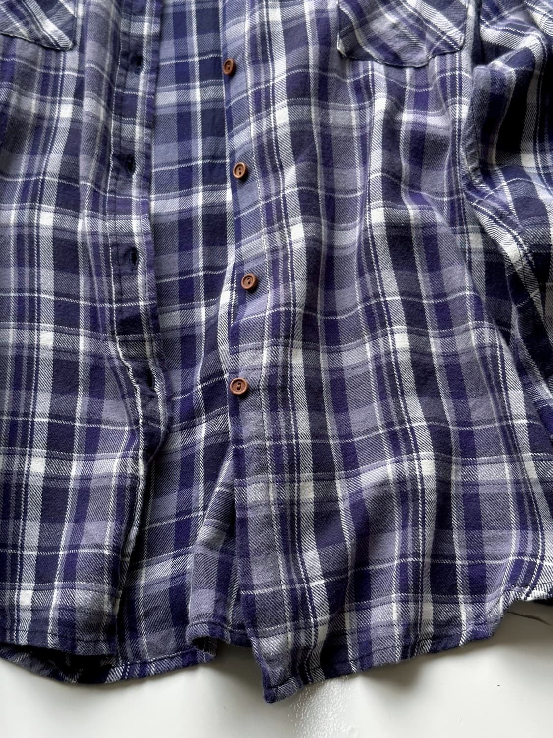 Brushed cotton nel check shirt 상품이미지5