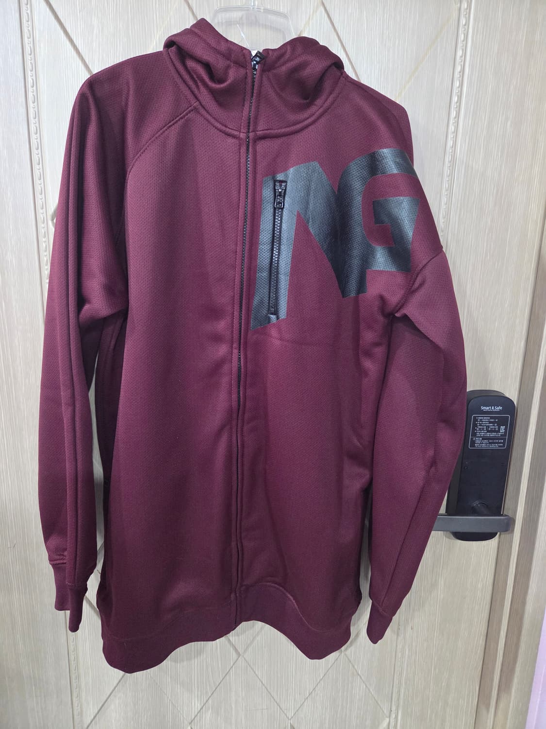 버건디 여성 후드집업 상품이미지1