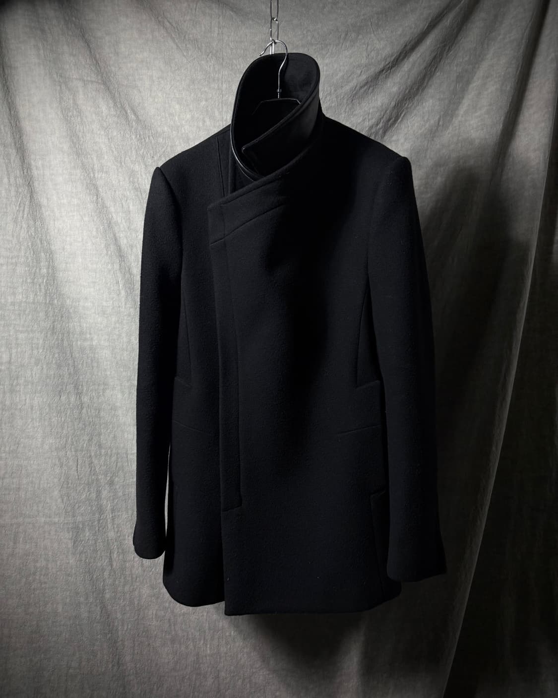 SYSTEM Asymmetric High-Neck Wool Coat  상품이미지1