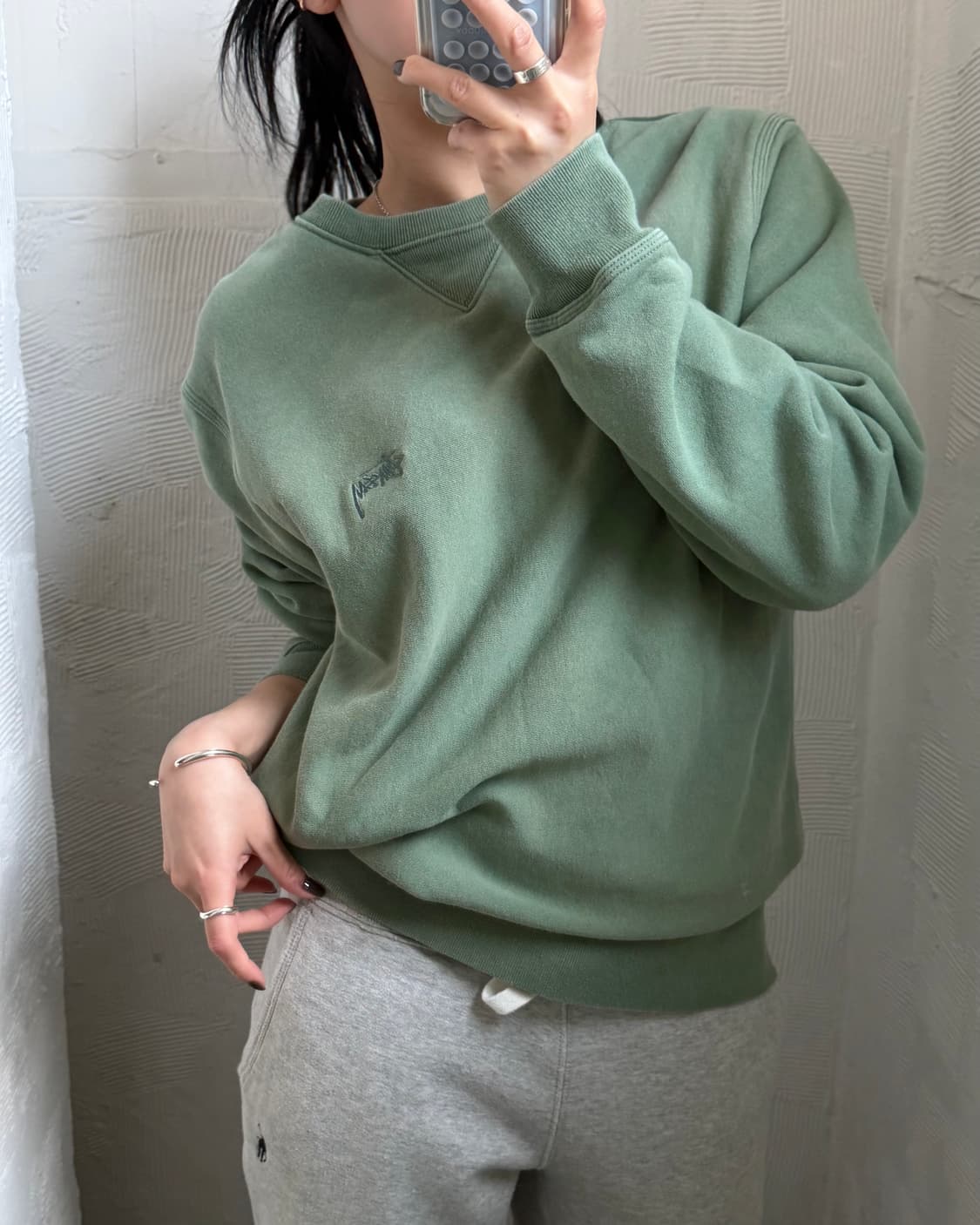 Stussy 스투시 스탁자수로고 맨투맨 상품이미지6