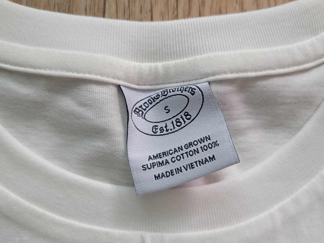 [새상품]브룩스브라더스 수피마 반팔 티셔츠 95 (화이트,네이비) 상품이미지3