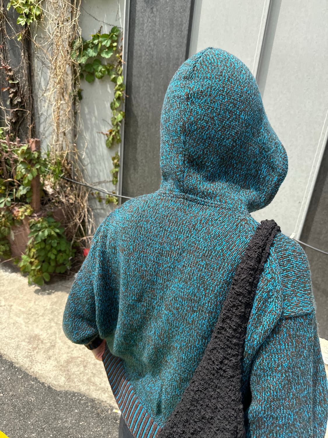 마르니 유니클로 믹스 컬러 얀 니트 후드 집업 (green) 상품이미지6