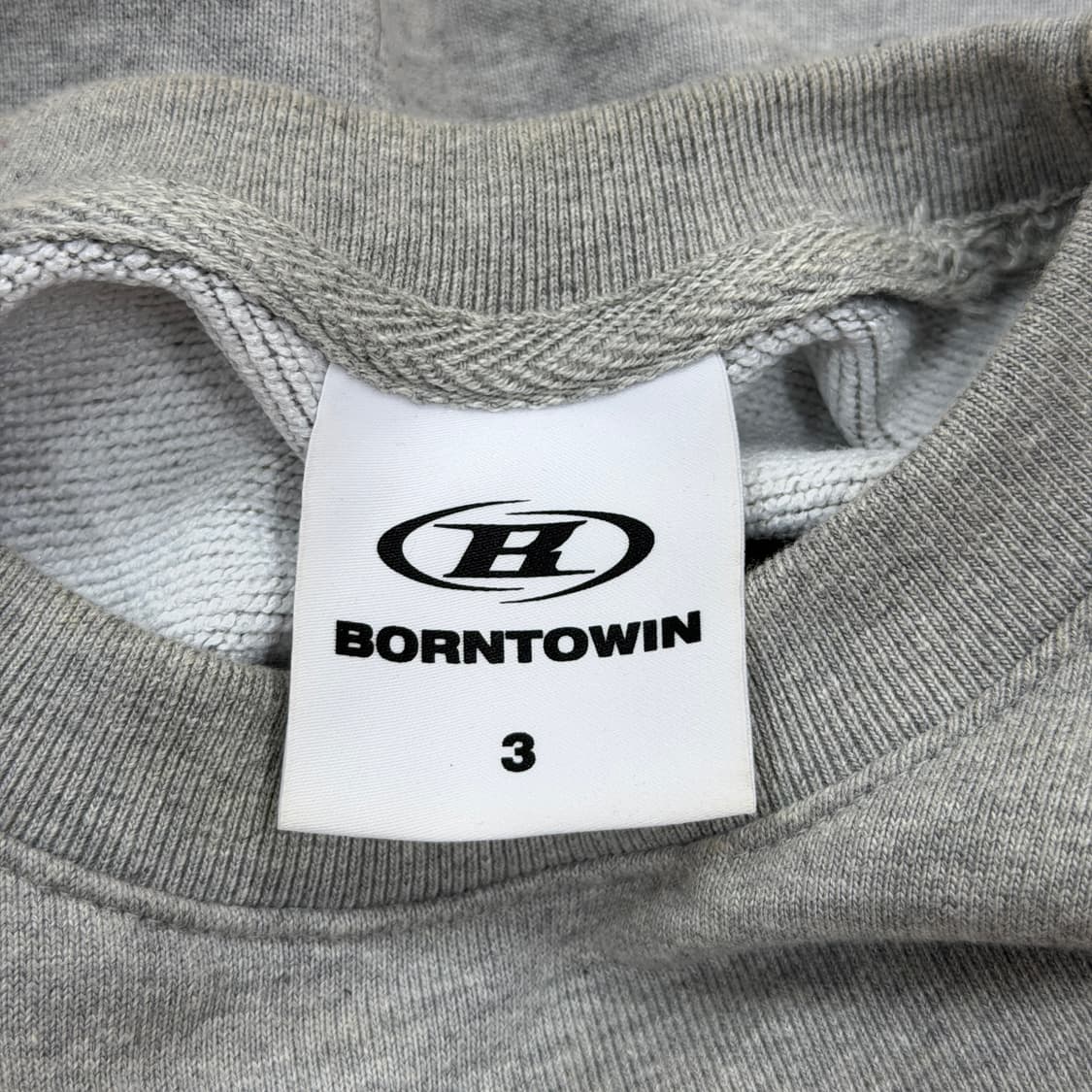 본투윈 빅로고 실버 스웻셔츠 맨투맨 그레이 3 상품이미지4