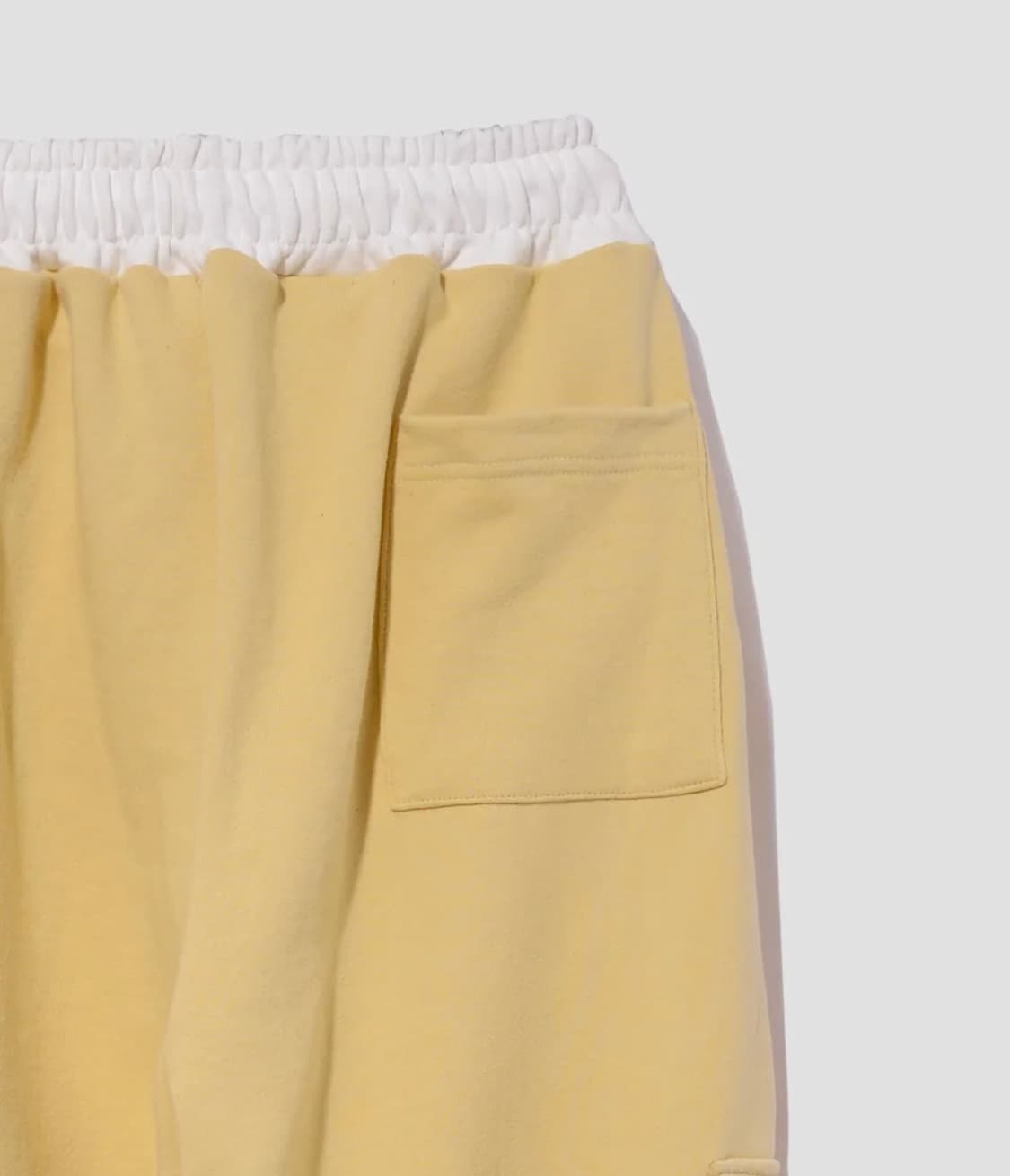 피스메이커 오피셜 카고 스웨트 팬츠 옐로우 화이트배색조거트레이닝바지스트링 상품이미지9