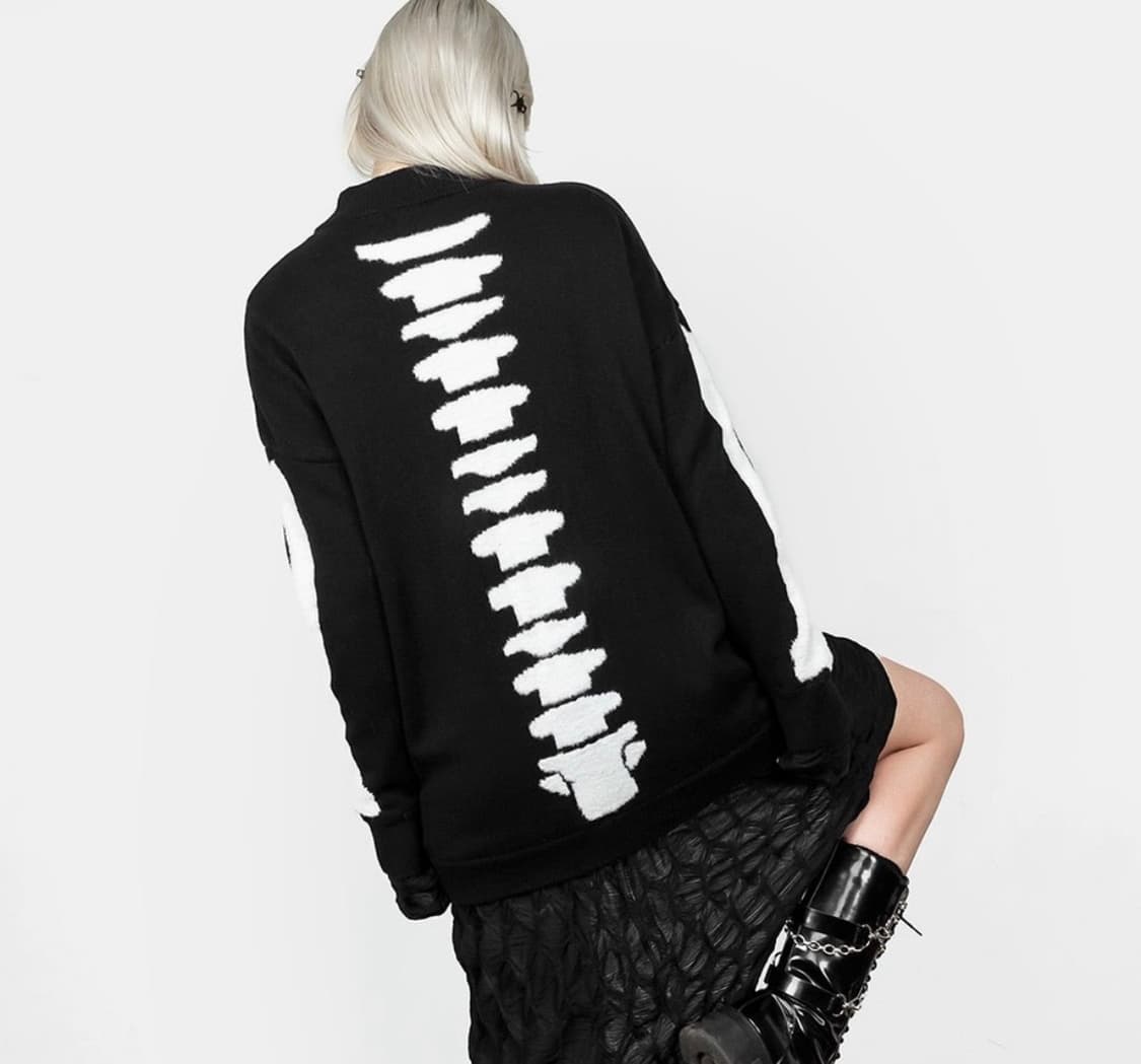 Disturbia - 본 스켈레톤 니트 상품이미지5