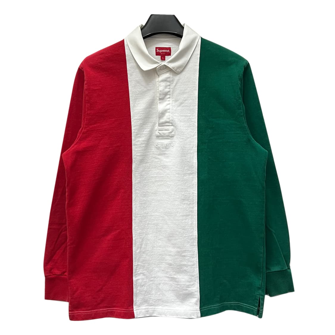 슈프림 스플릿 박스 로고 럭비 셔츠 L 상품이미지2