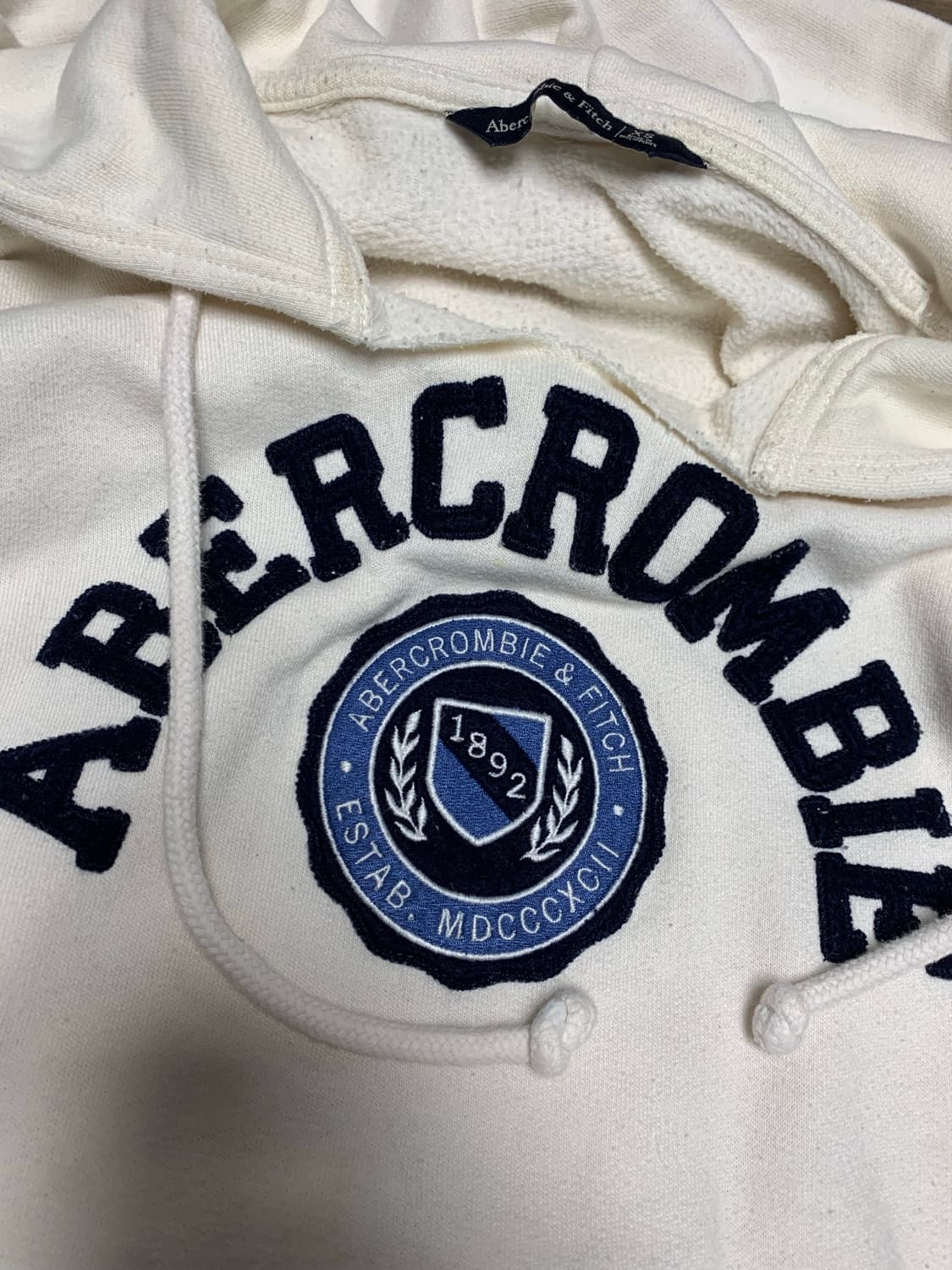 아베크롬비 후드티 ,XS,화이트 상품이미지4