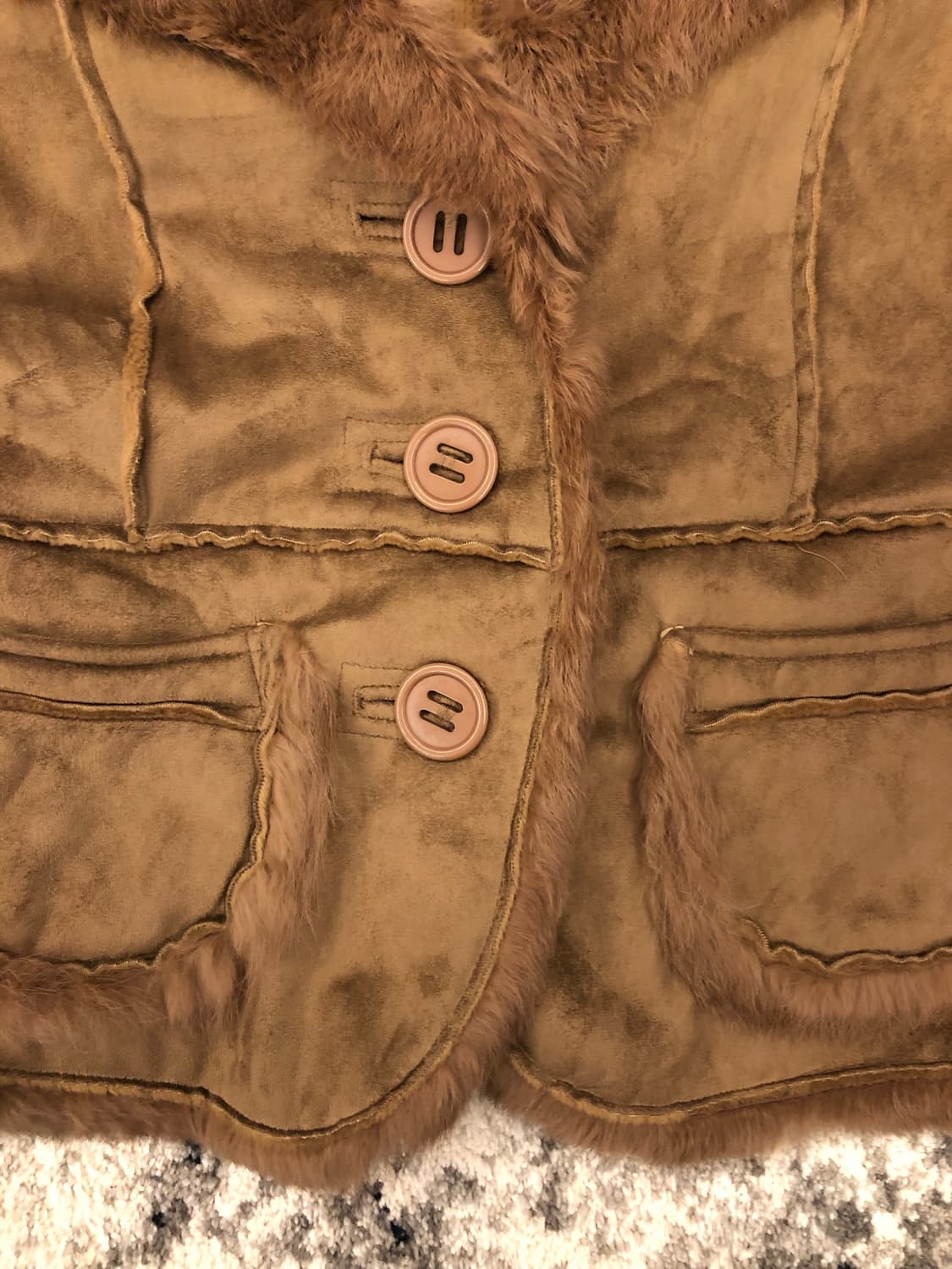 00‘s 브라운 퍼 자켓 상품이미지2