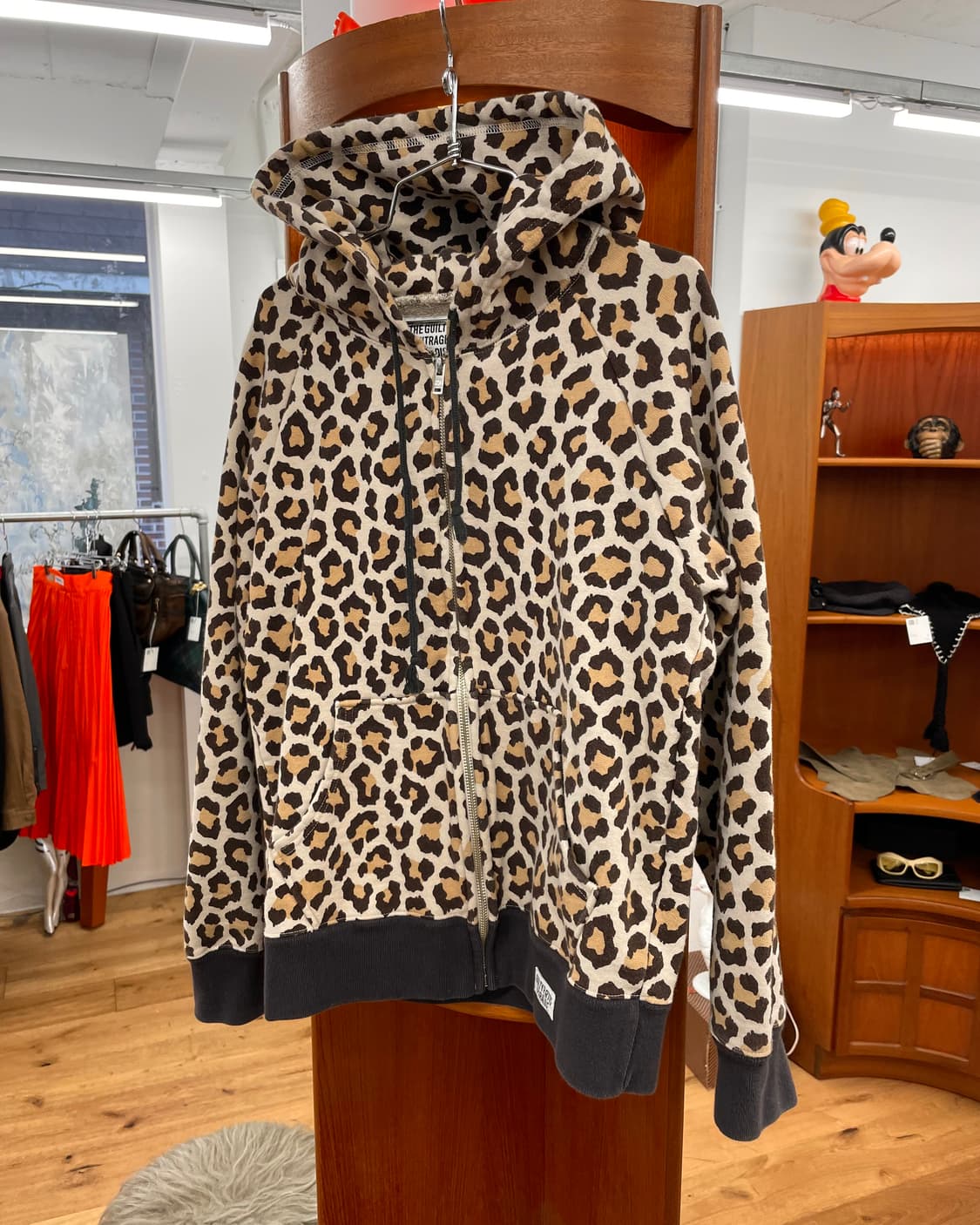 [S] 와코마리아 레오파드 후드 집업 상품이미지2