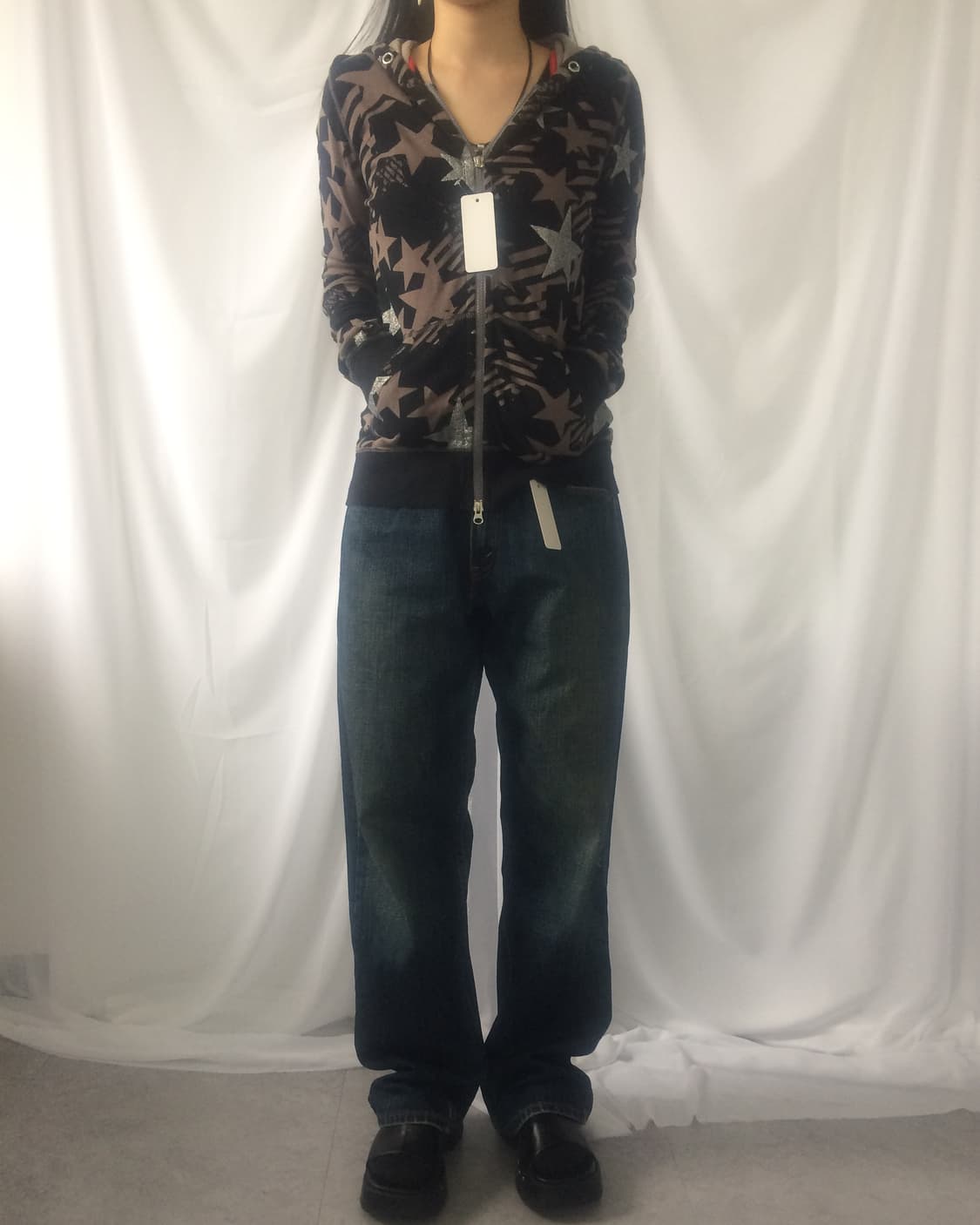 Tommy girl star pattern hood zip up 상품이미지7