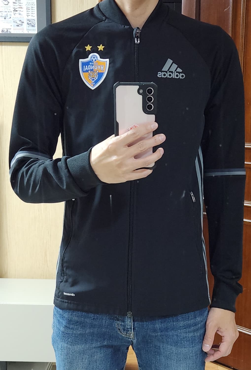 (착샷) 아디다스 울산현대 유니폼 트레이닝 탑  상품이미지9