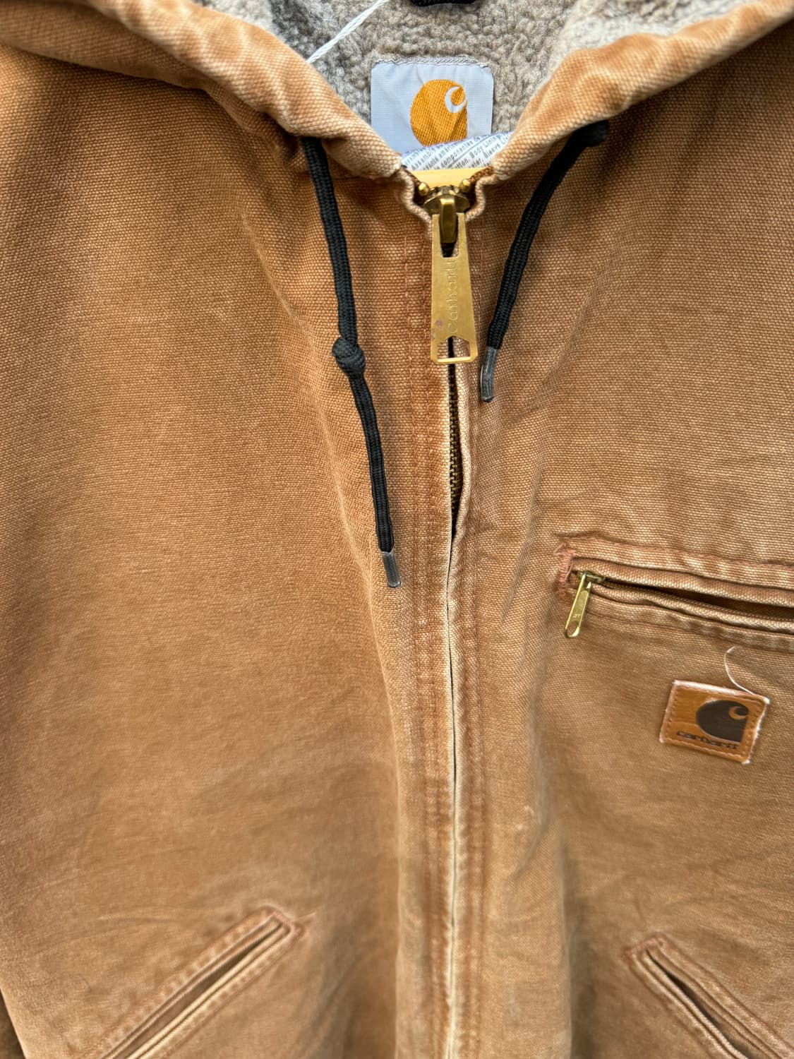 00s 칼하트 빈티지 j141 브라운 덕캔버스 디트로이트 액티브 자켓 상품이미지5