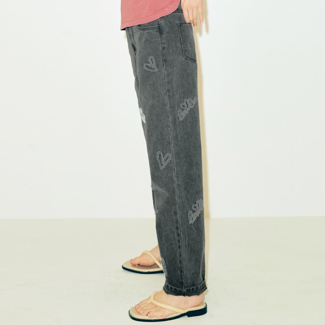 로브로브(LOVLOV) 하트자수 데님 55-66 새상품 상품이미지4