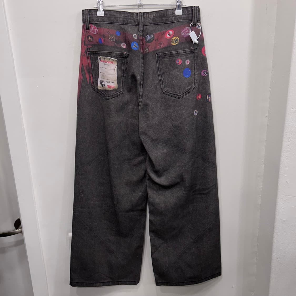 빈티지 디지털프린팅 와이드핏 그레이 데님팬츠 상품이미지5