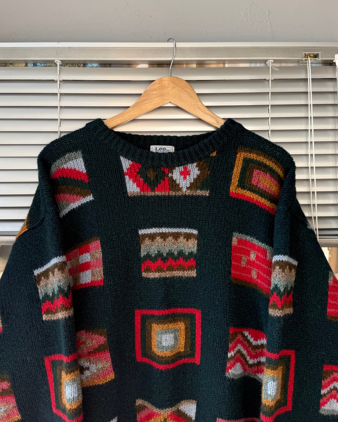 LEE 90s multi square knit sweater 상품이미지3