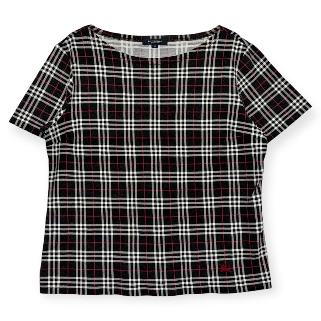 버버리 체크 반팔 티셔츠 상품이미지1