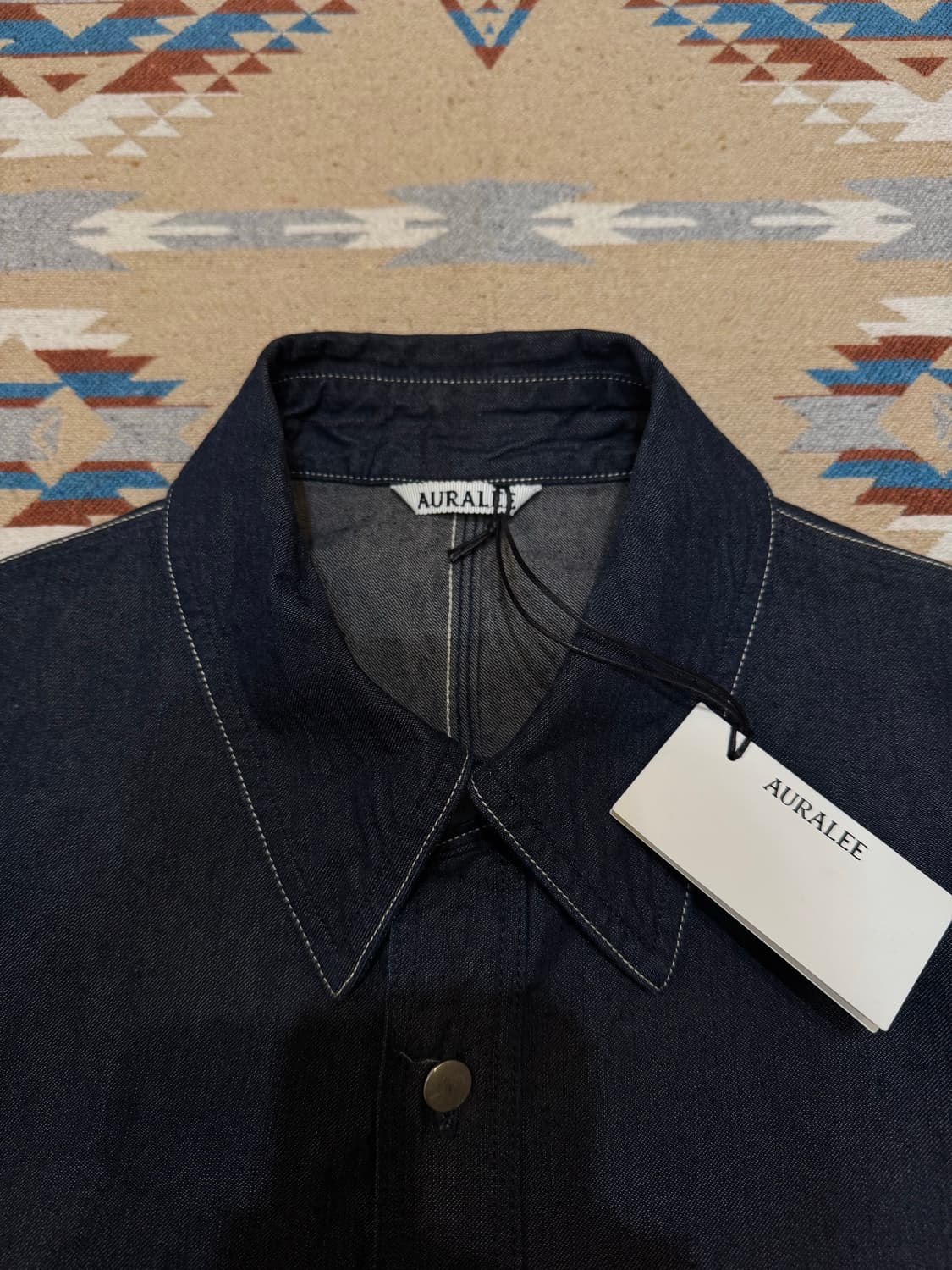 [4][XL] 오라리 하드 트위스트 라이트 데님 셔츠 블루종  상품이미지2