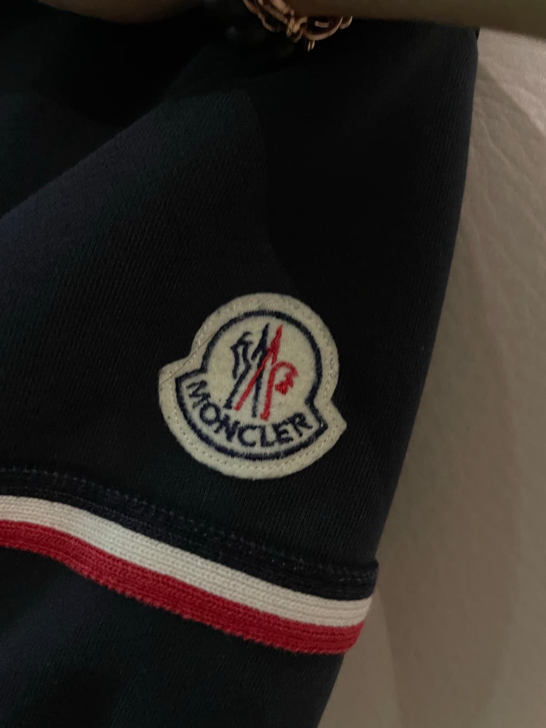 몽클레어 라인 집업저지 자켓 네이비 M 상품이미지4