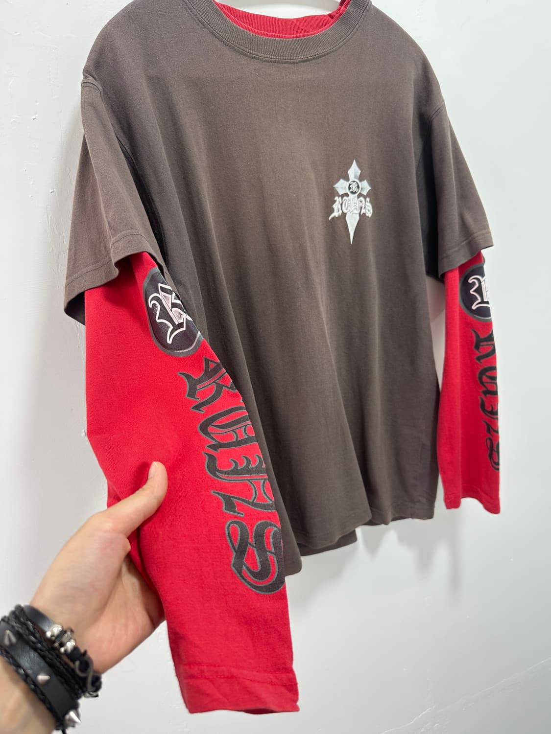 RUNS gothic cross fake layered sleeve  상품이미지3