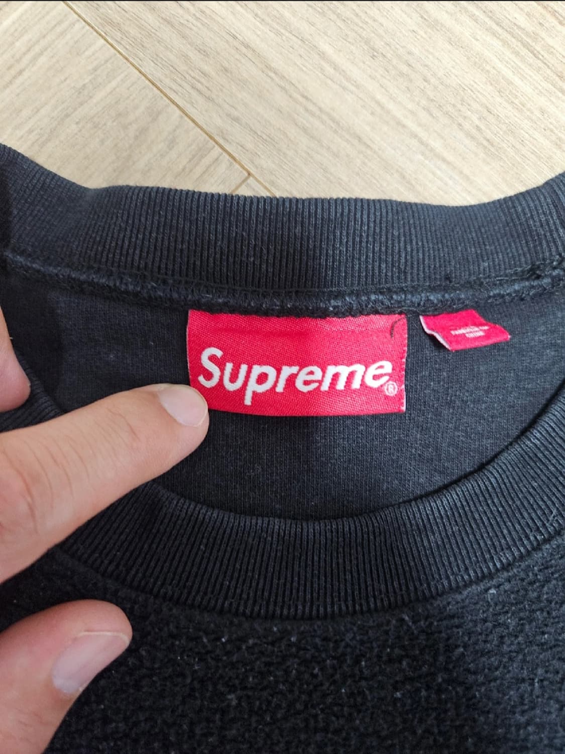 슈프림 인사이드 아웃 크루넥 블랙 L 상품이미지3