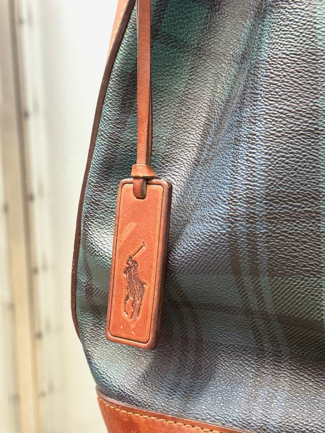 Polo 폴로 랄프로렌 체크 블랙와치 버킷백 상품이미지4