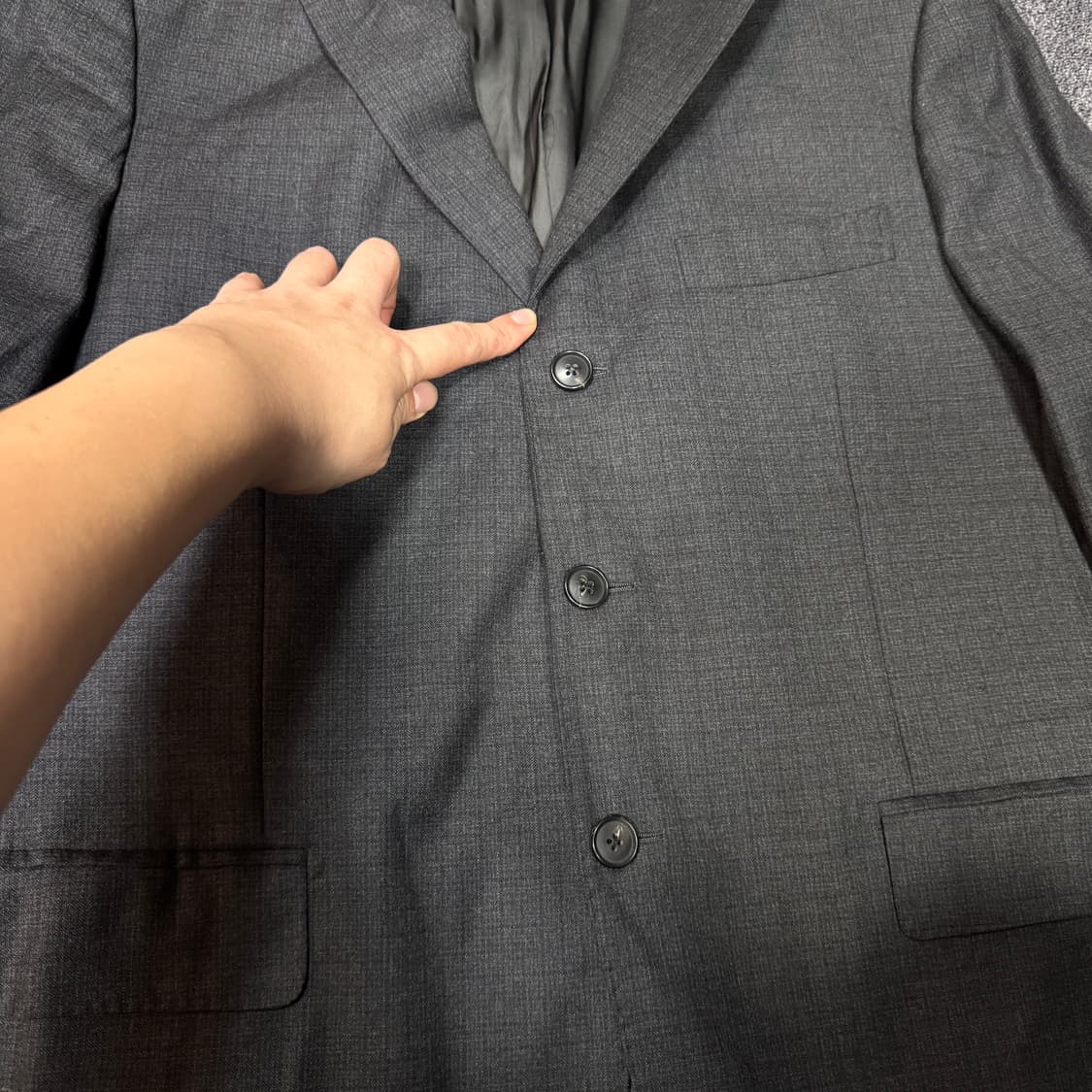 맨온더분 쓰리버튼 모 블레이져 상품이미지4