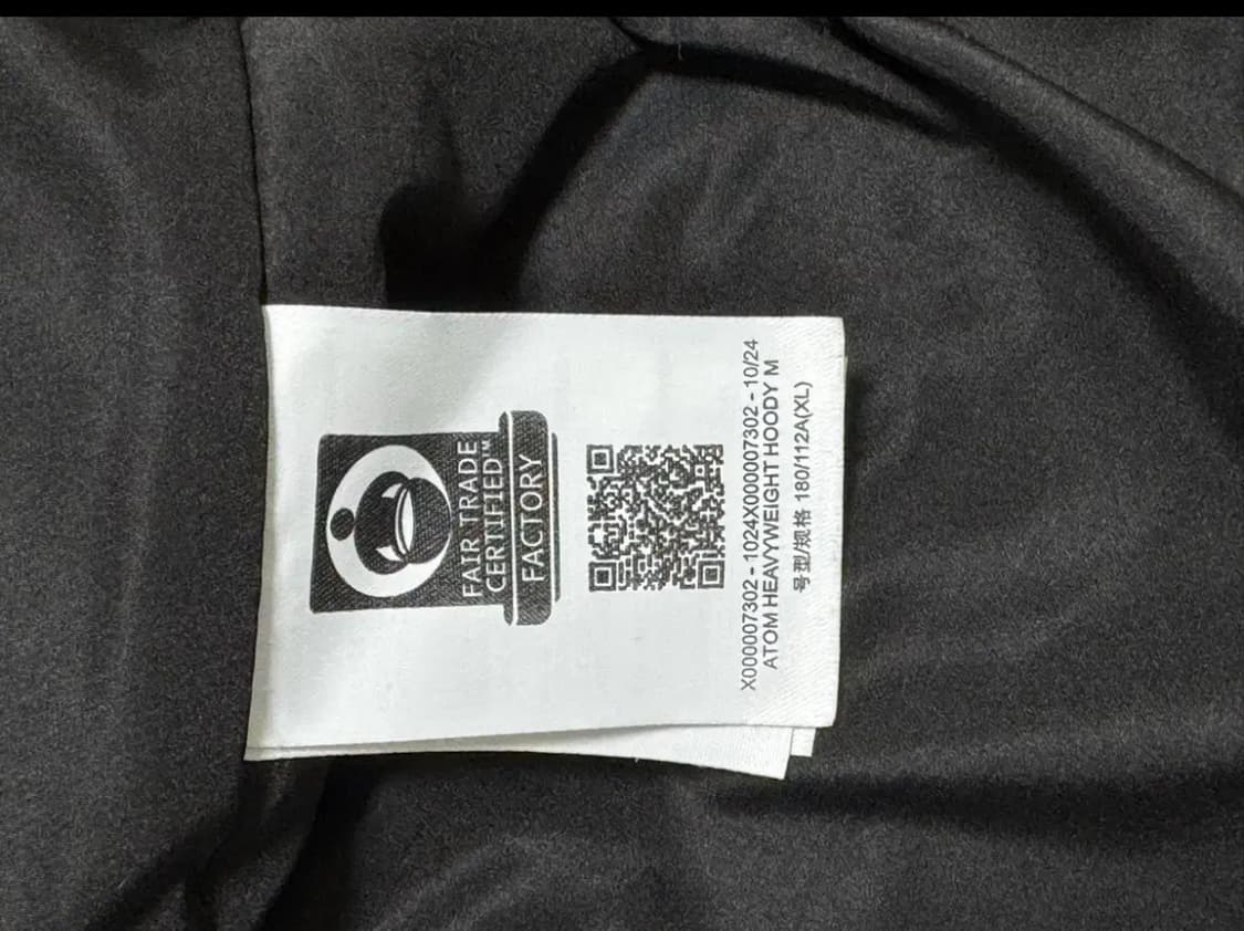 아크테릭스 아톰 헤비웨이트 후디 블랙 xl 상품이미지5