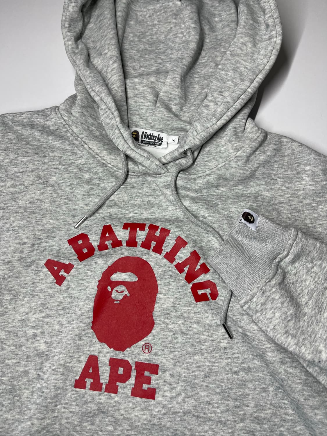 베이프 빅로고 후드티 그레이 XL 상품이미지3