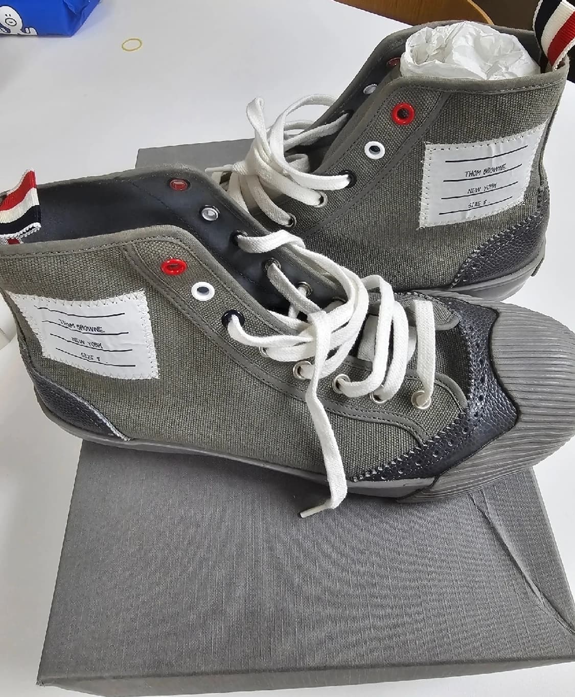 톰브라운 브로그 하이탑 스니커즈(8/265/새상품급) 상품이미지2