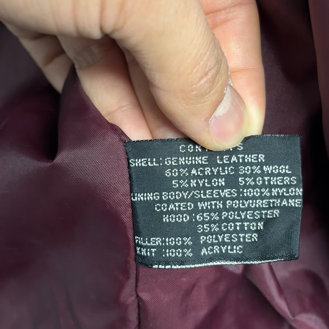 빈티지 울 레더 바시티 상품이미지6