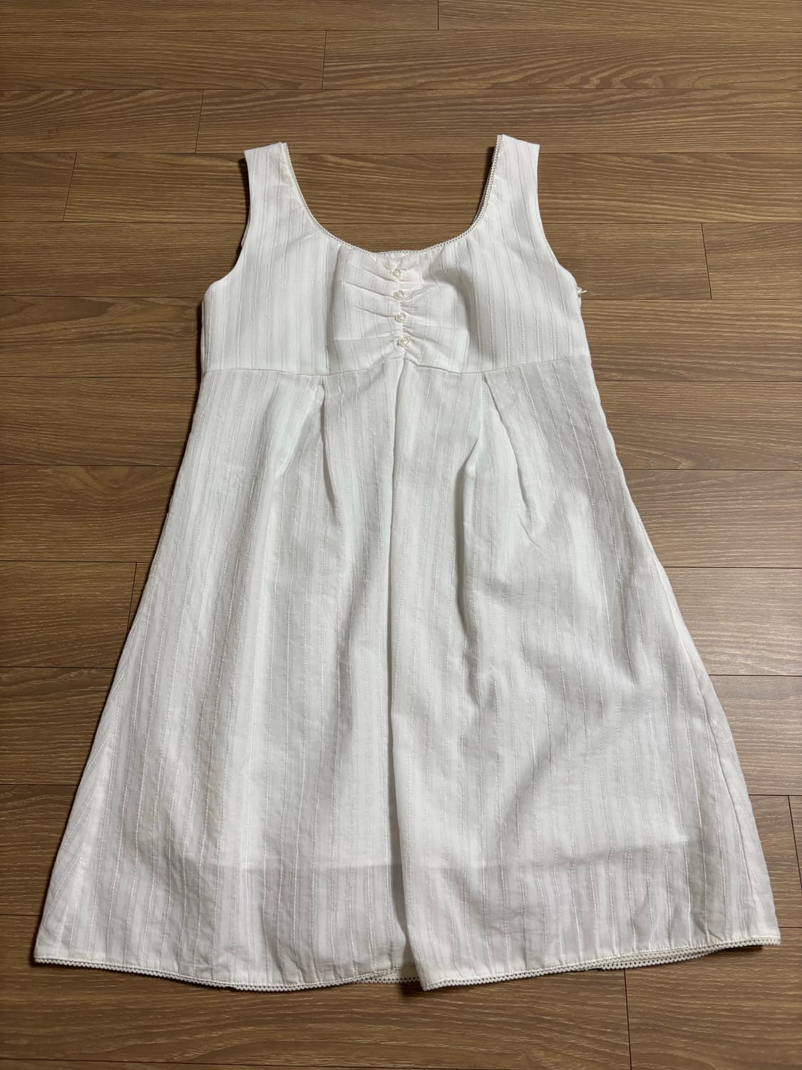 Lace Sleeveless Dress (White) 상품이미지3