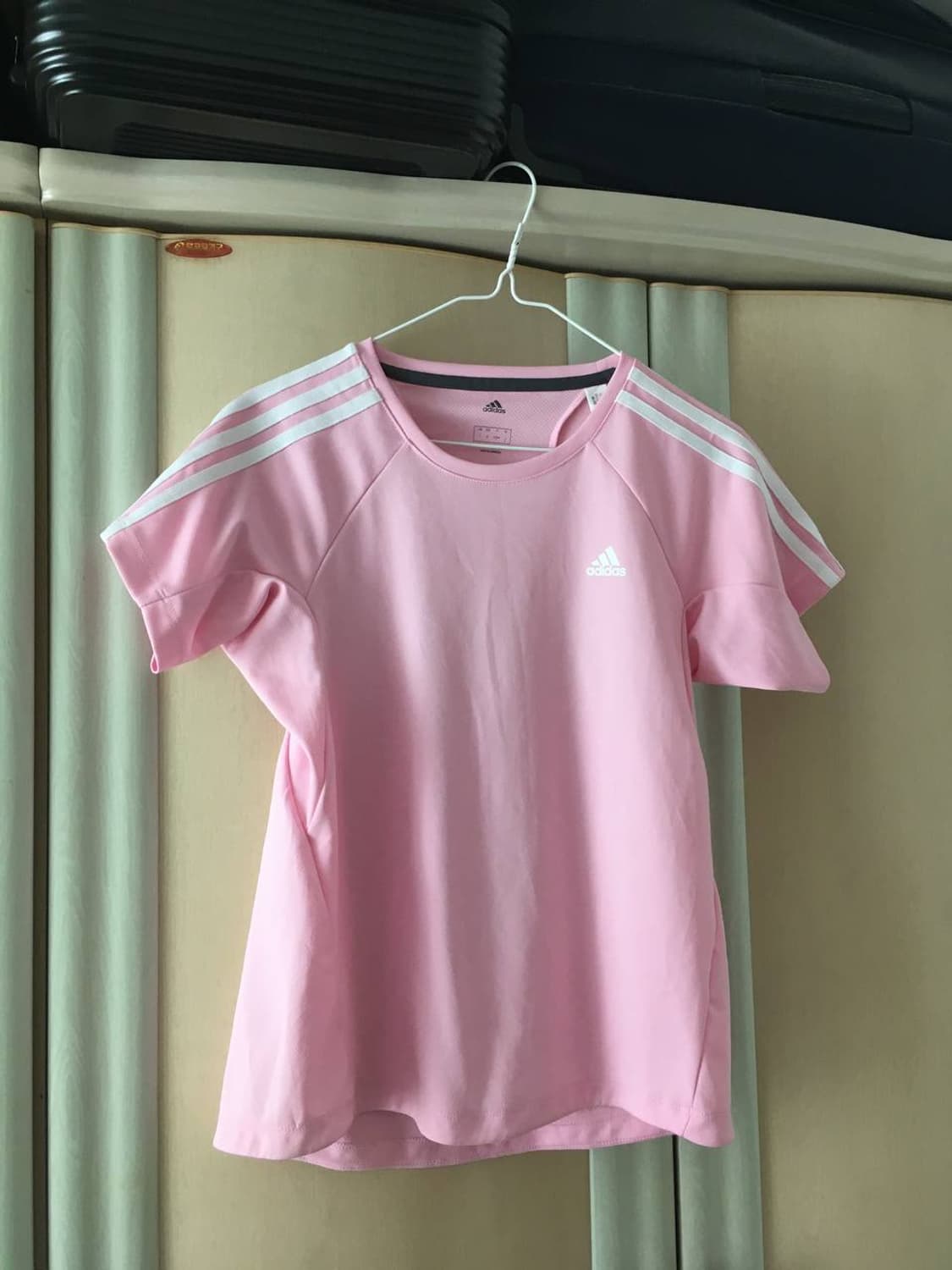 일본빈티지 쿨핑크 삼선 아디다스 반팔티 핀터깔 핑흰 상품이미지2