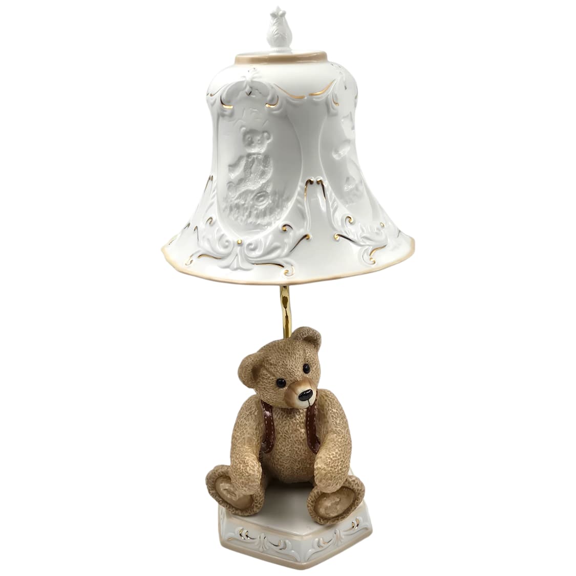 80s 이탈리아 드먼 포셀린 베어 대형 스탠드 램프 상품이미지5