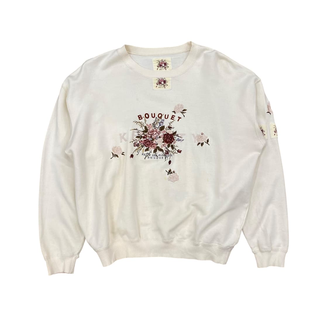 Ivory flower embroidered sweatshirt  상품이미지2