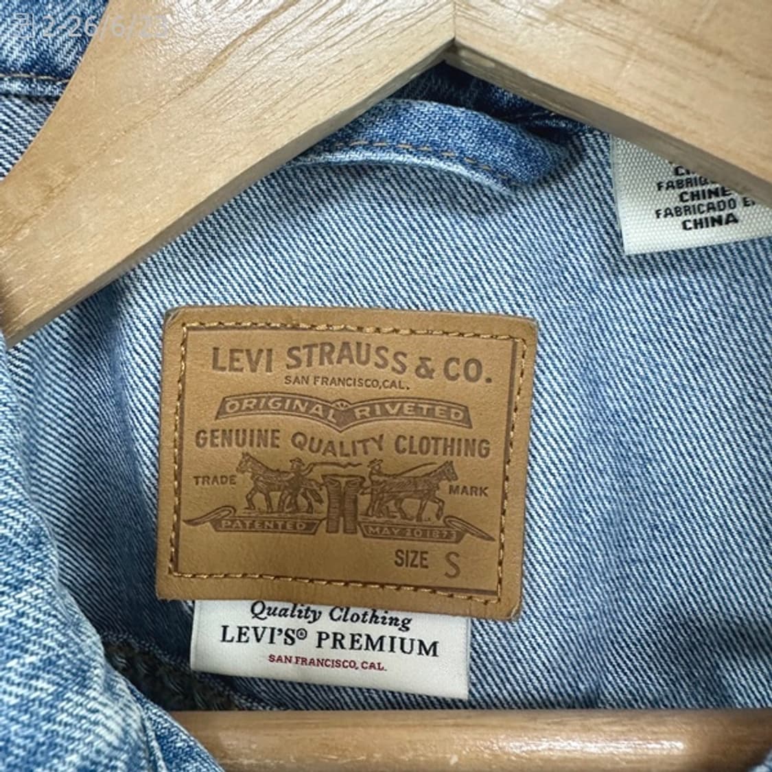 리바이스 여자 크롭 반팔 데님자켓 S 상품이미지4