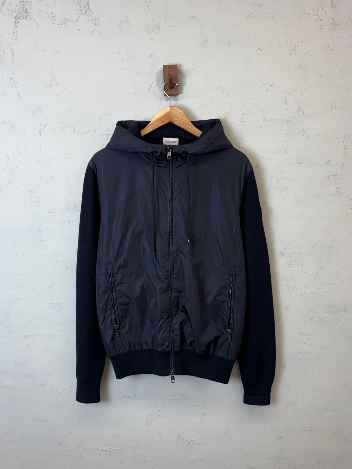 몽클레어 니트 바람막이 후드 자켓 상품이미지1