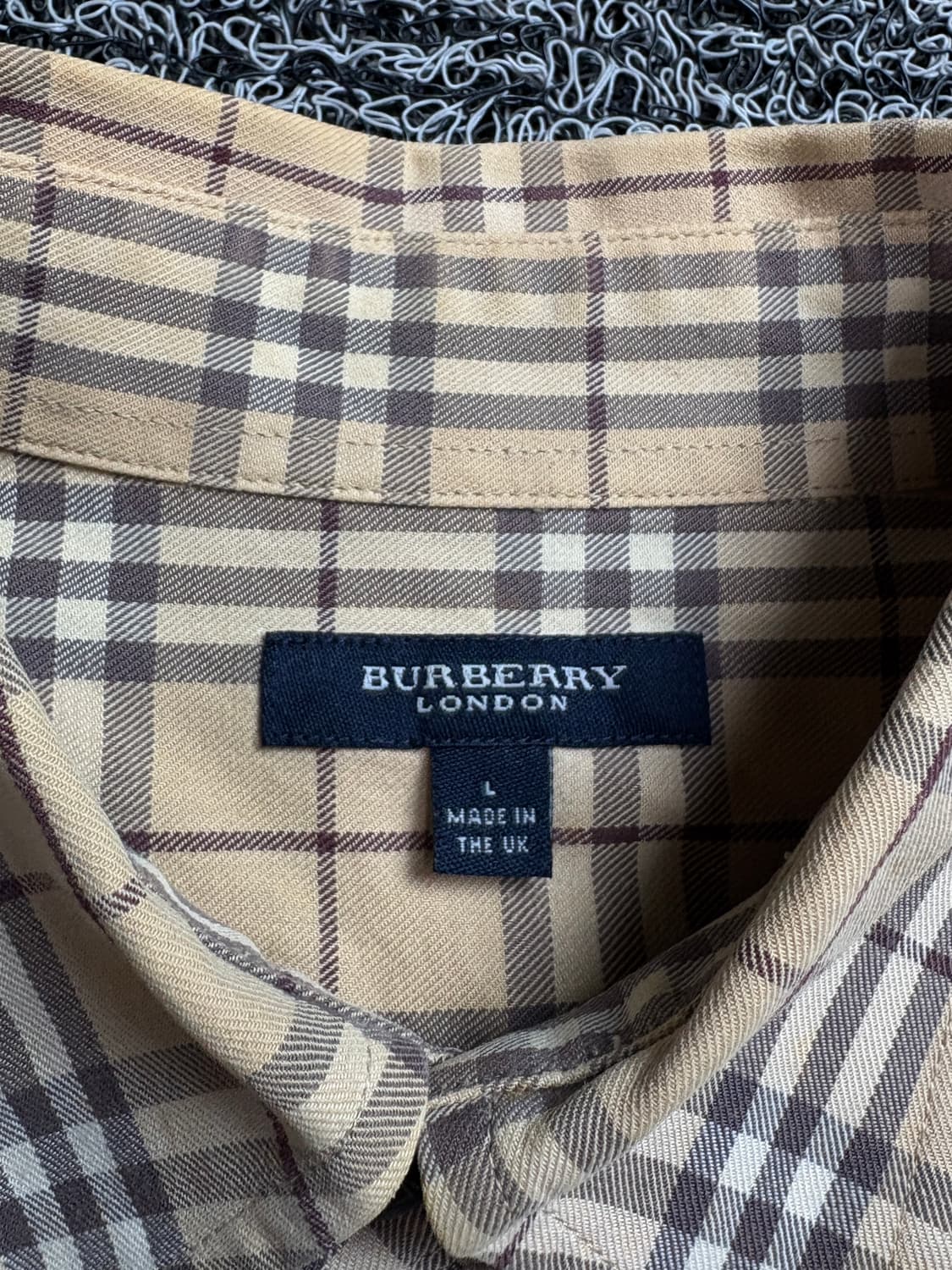 버버리 아카이브 베이지 노바체크 패턴 셔츠 2016 상품이미지3