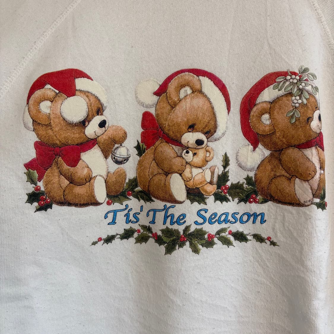 1990s 50/50 크리스마스 곰돌이 스웻셔츠 상품이미지2