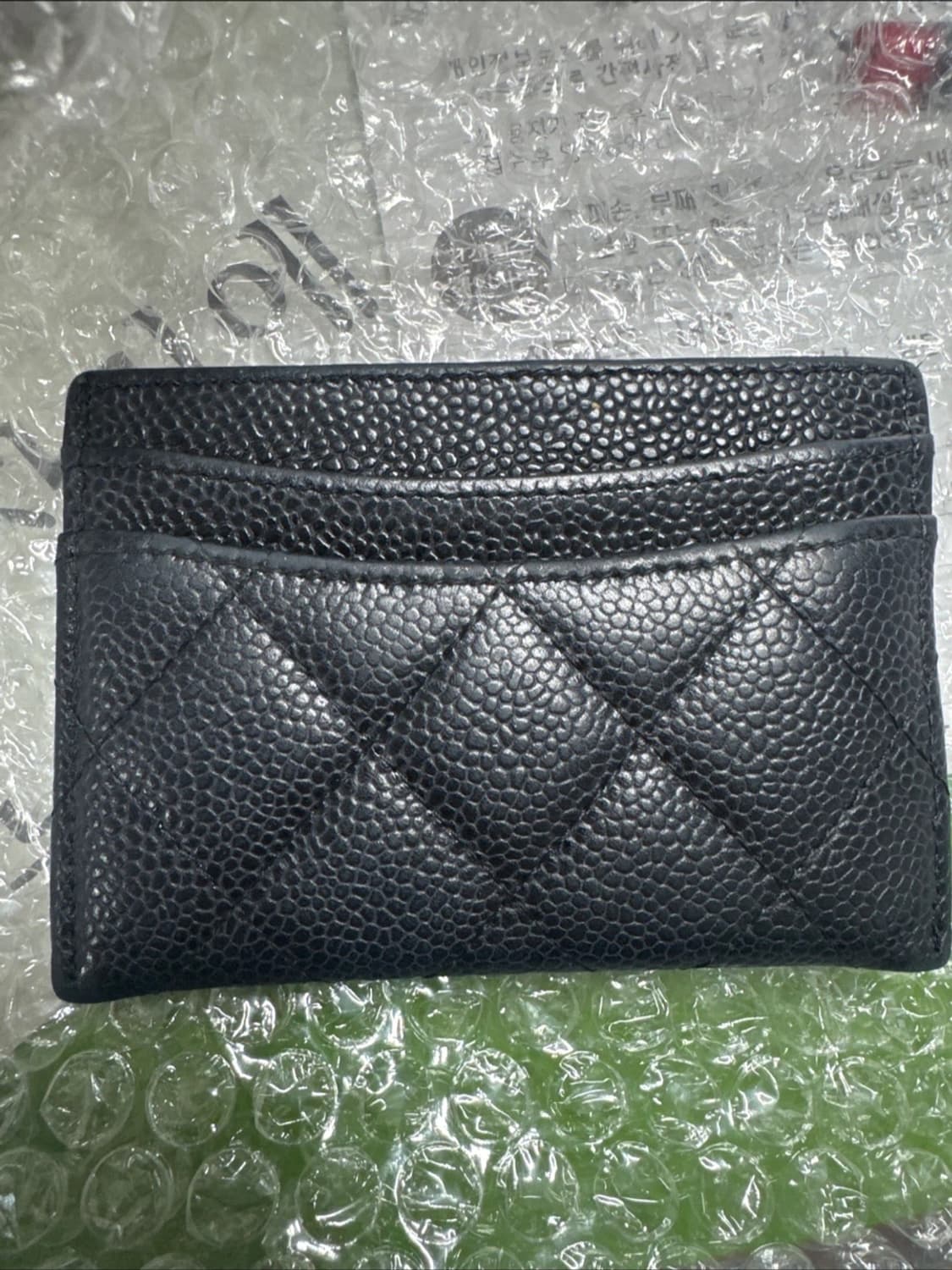 [정품 특가] 샤넬 캐비어 레더 카드지갑 블랙 상품이미지2