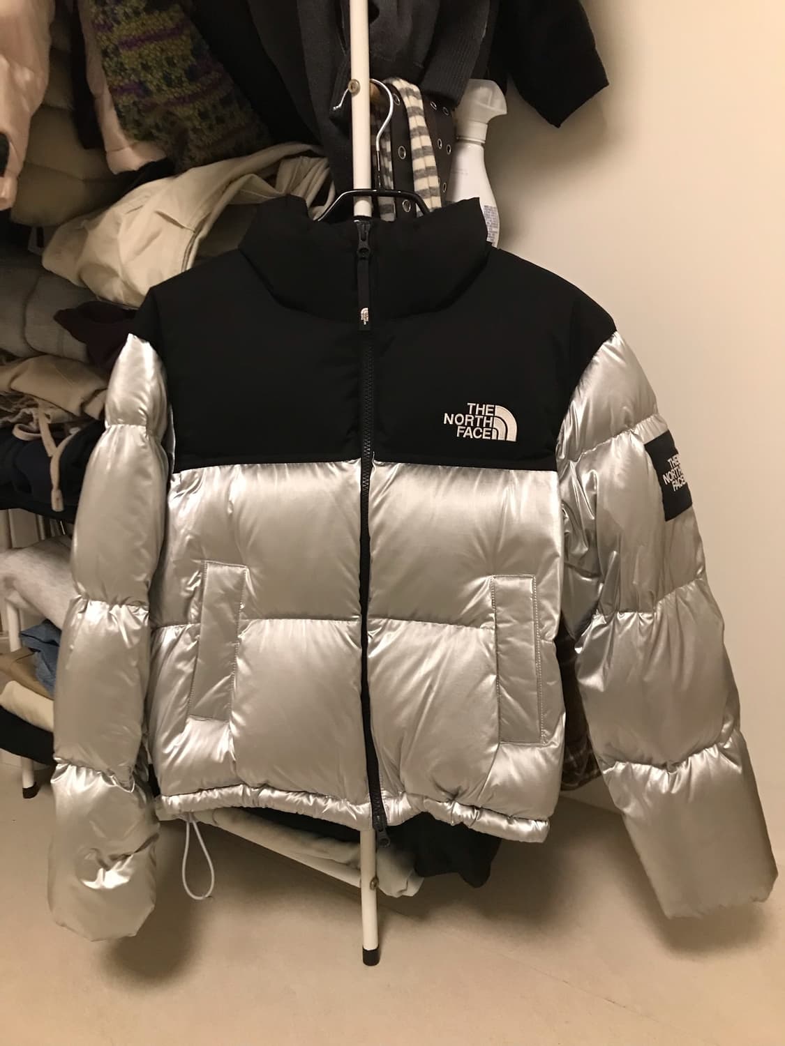 노스페이스 화이트 라벨 노벨티 눕시 다운 자켓 실버 상품이미지1