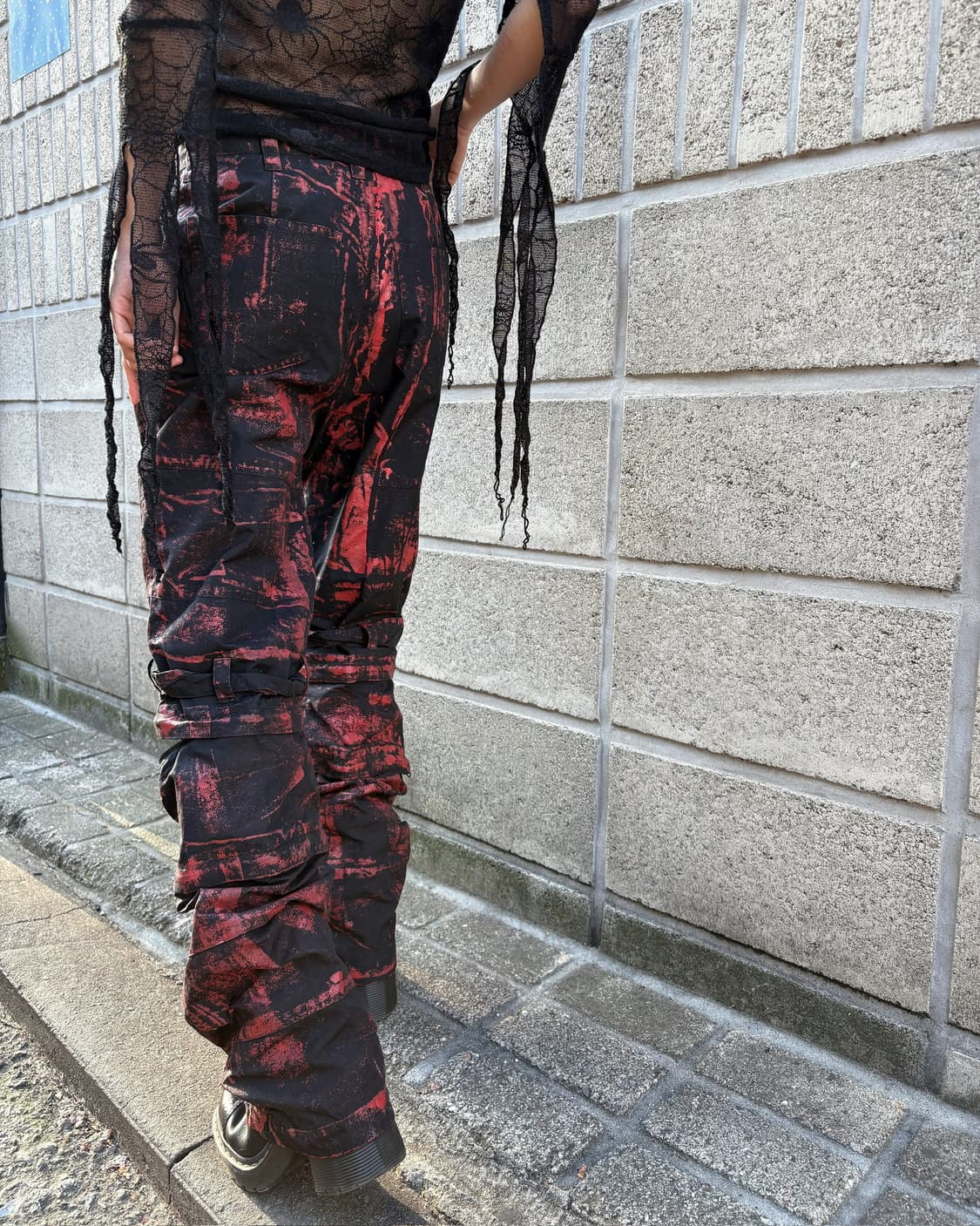 올 페인팅 디테일 레이버 팬츠 상품이미지5