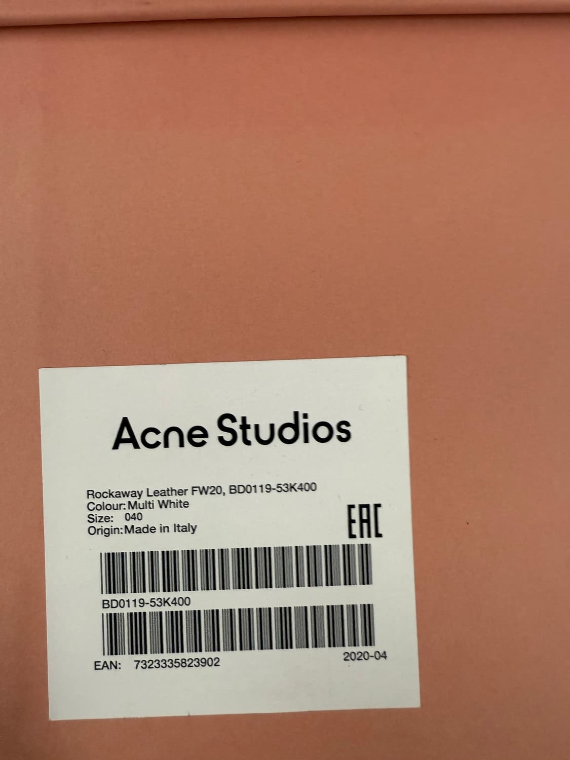 [40] 아크네 스튜디오 락어웨이 레더 스니커즈 멀티 화이트 상품이미지3