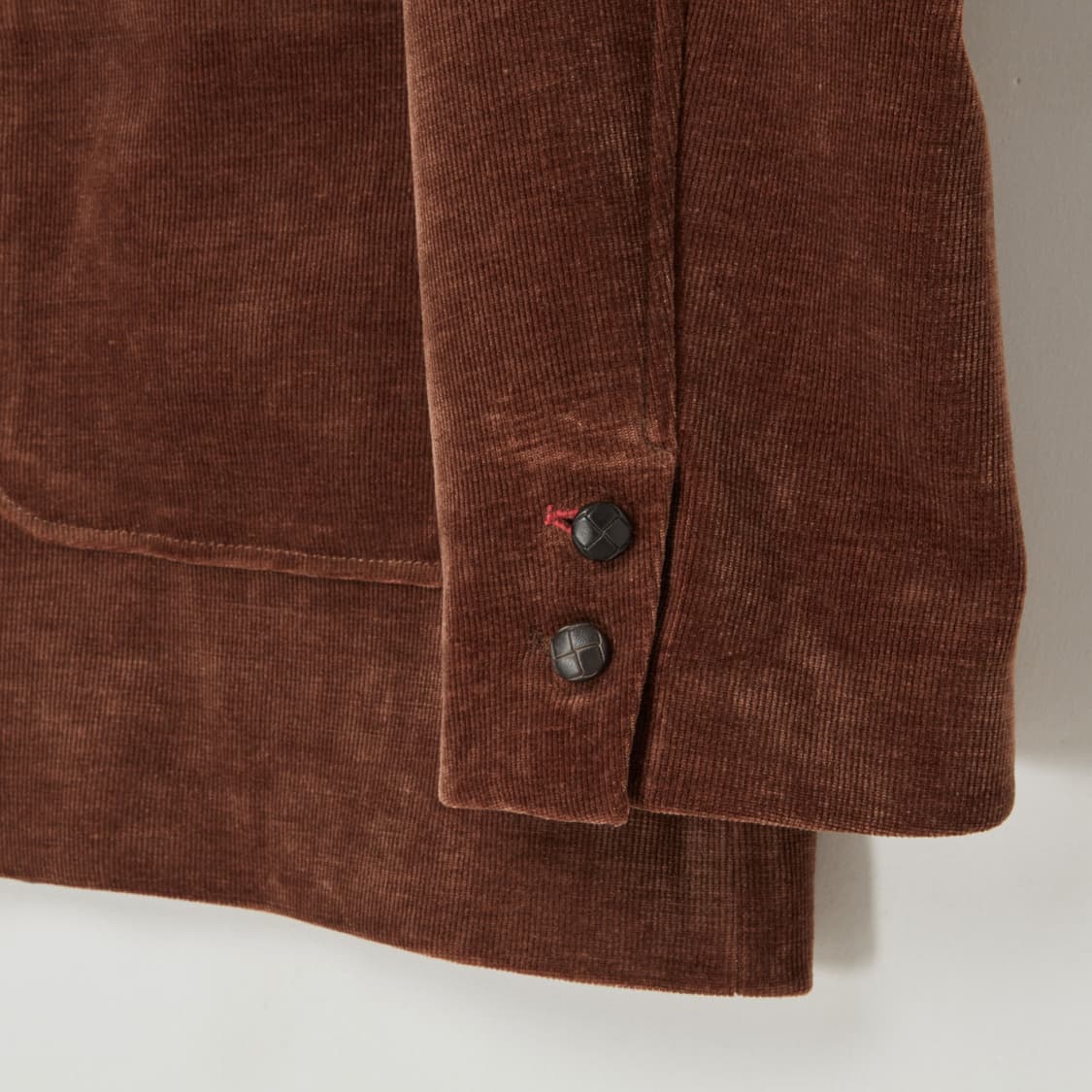 [M] 빈티지 가먼츠 레더 버튼 핸드메이드 자켓 브라운 상품이미지4