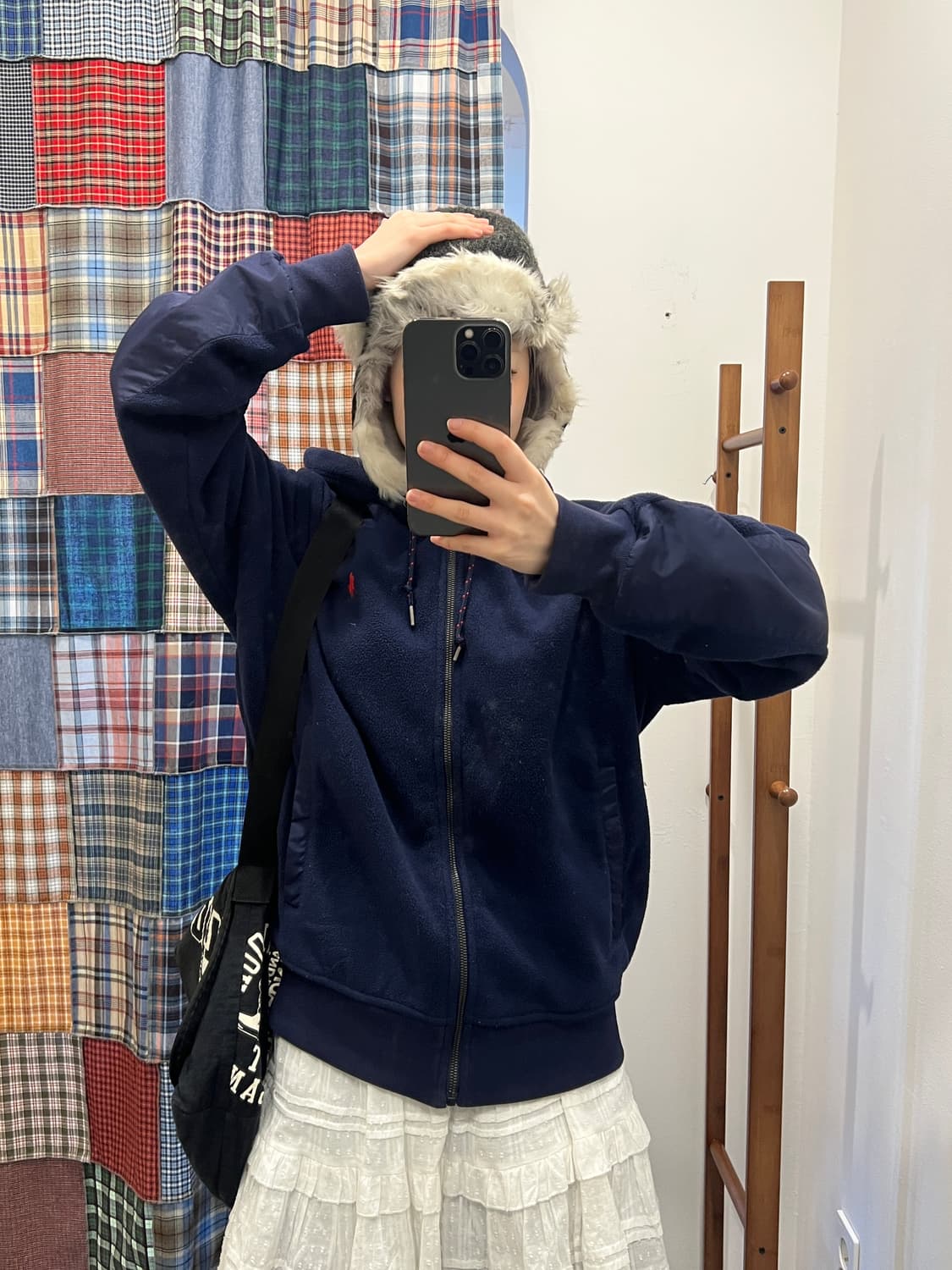 폴로 네이비 플리스 후드집업 상품이미지1